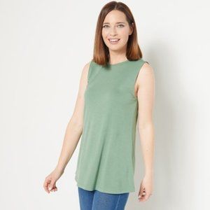 Isaac Mizrahi Live Sleeveless Crew Neck Swing Top NWOT